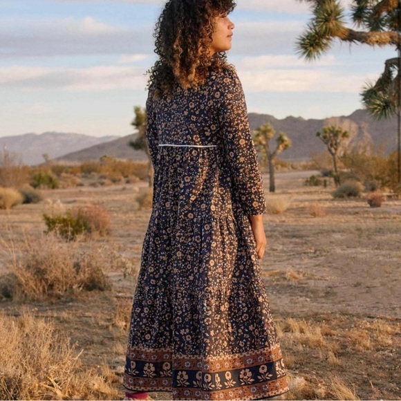 Christy Dawn The Paloma Maxi Dress in Navy Anemone Vine - Picture 3 of 7